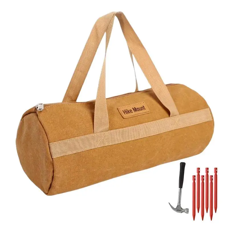 

Цилиндрический вещевой мешок, прочный вещевой мешок для путешествий, сумка для ночевки, легкая холщовая сумка для багажа для путешествий на...