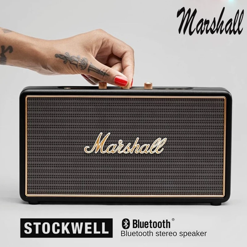

Marshall Stockwell I Wireless Bluetooth Speaker Outdoor Waterproof Portable Wireless Speaker Rock Stereo Music Subwoofer