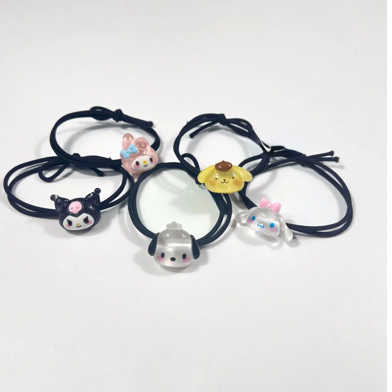 

5pcs Cute Cartoon Kawaii Sanrio Kuromi My Melody Cinnamoroll Roll Pachacco Pom Pom Purin Hairband Headwear Gift Couple