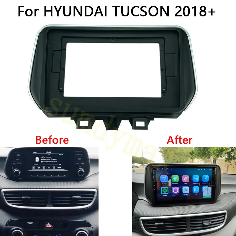 Автомобильный радиоприемник 10 1 дюйма для Hyundai Tucson IX35 2015-2020 9 дюймов рамка панели
