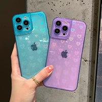 glitter fashion colourful clear phone case for iphone 13 promax 12 11 mini xsmax xs xr x 8 7plus with love pattern