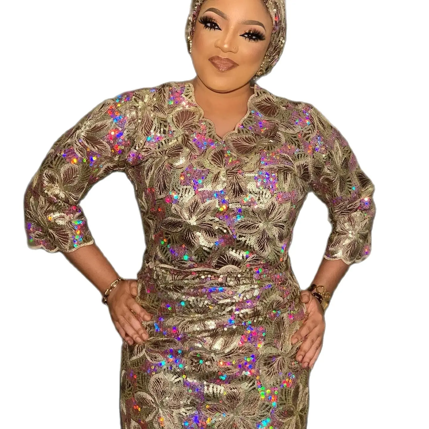 

African Lace Fabric 2022 High Quality Lace With Sequence Nigerian French Lace Fabric For Party Embroidery Sewing