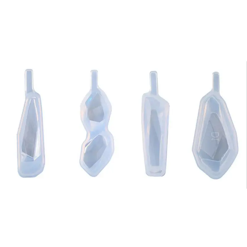 

4 Pcs Jewelry Pendants Silicone Molds DIY Necklaces Pendants Casting Mould Handmade Earrings Keychain UV Resin Mould N0HE