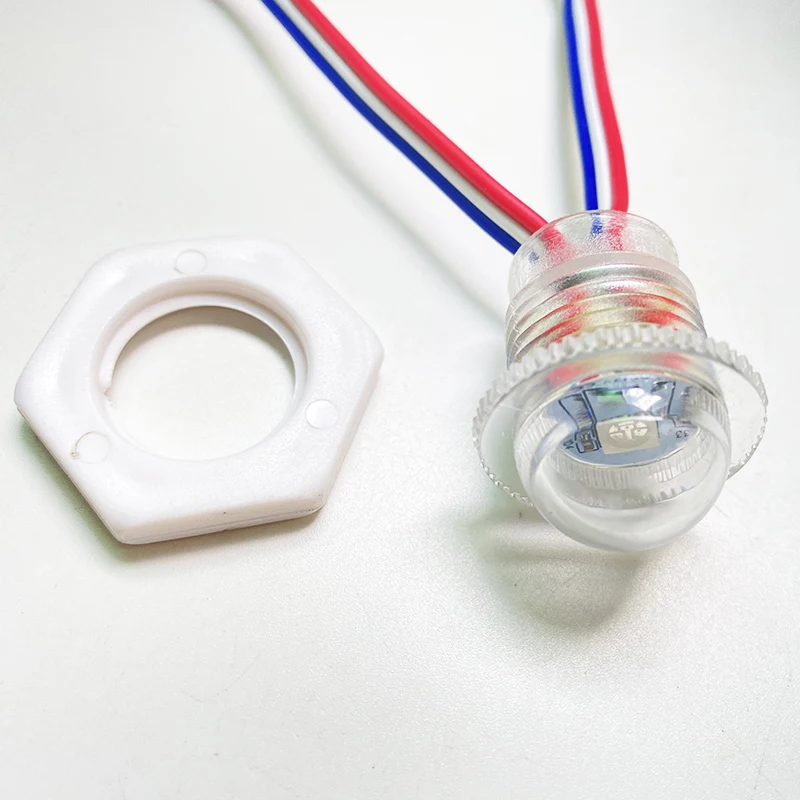1000 шт. 20 мм светодиодный точечный светильник 12 В пузырь 0 3 Вт полноцветный UCS1903
