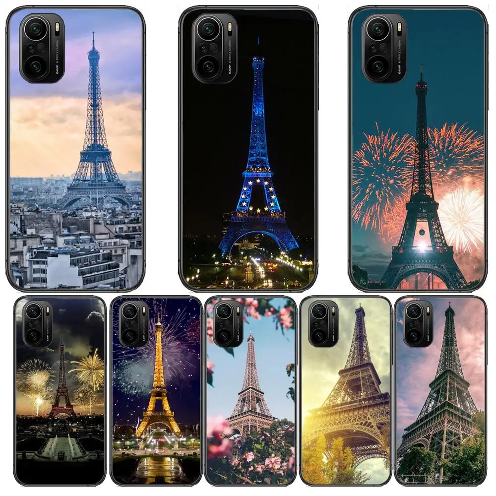 

Eiffel Tower Phone Case For xiaomi redmi POCO F1 F2 F3 X3 Pro M3 9C 10T Lite NFC Black Cover Silicone Back Prett mi 10 ultra cov