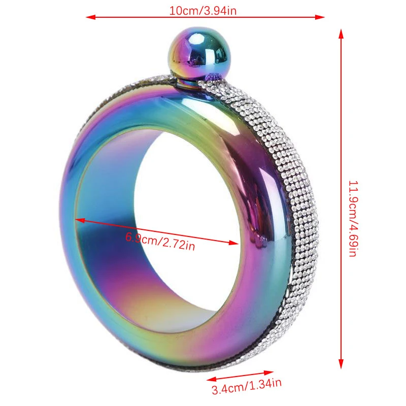 1 шт. круглая фляжка для виски спирта водки 3 5 унций