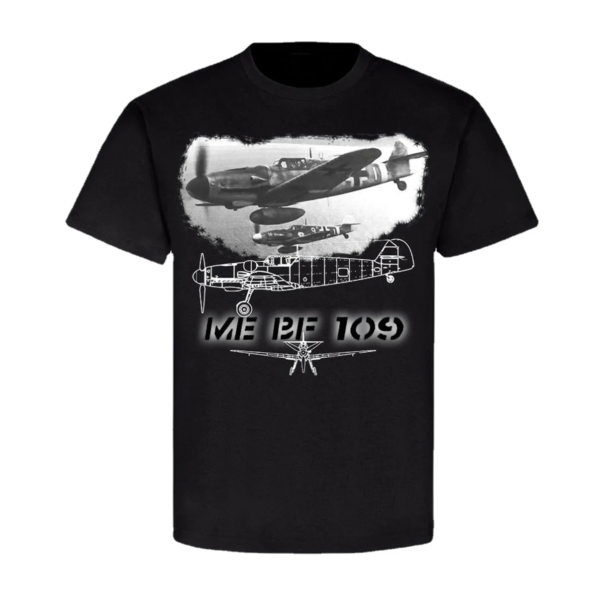 

German Air Force Aircraft ME BF 109 Fighter Hunter Pilot T-Shirt. Summer Cotton O-Neck Short Sleeve Mens T Shirt New S-3XL