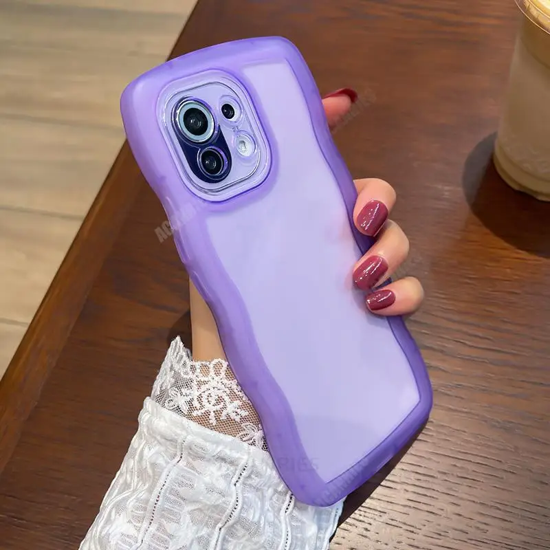 Прозрачный волнистый чехол Mi11lite для Xiaomi Mi 11 Lite 5g Ne 11 lite 4g 11i 12 12x12s Pro, противоударный силиконовый чехол Mi12s