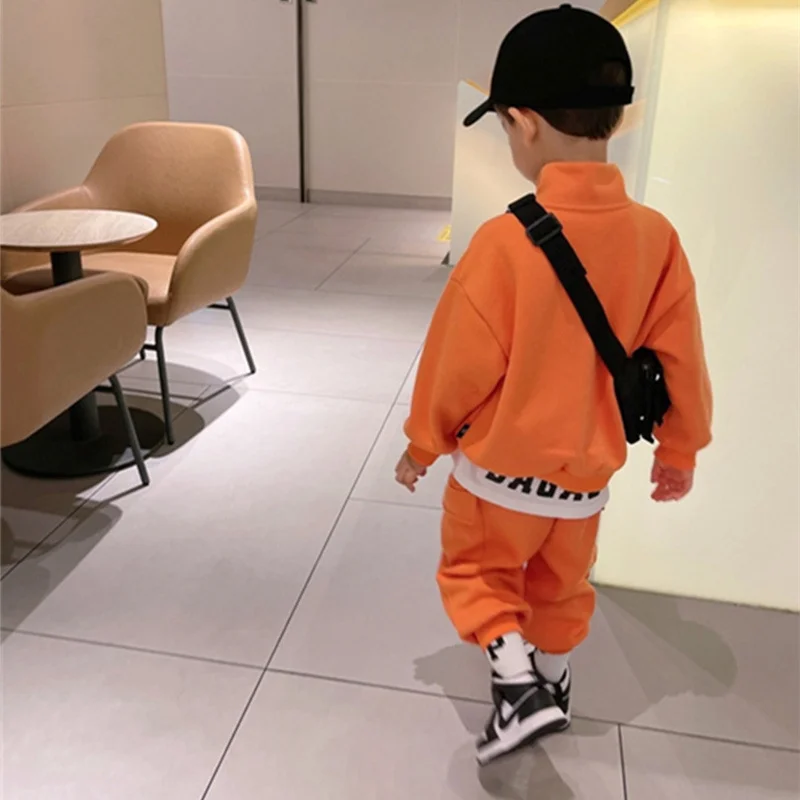 Girls /Boys Suit Sweatshirts +Pants Cotton 2Pcs/Sets 2022 Spring Autumn Thicken Teenager Warm Kid Outdoor Children Clothing