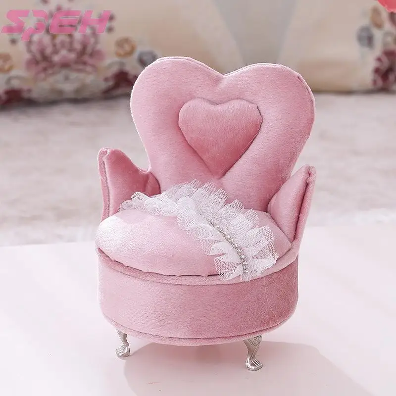 Original design and single chair ShanZuan pink velvet jewelry box