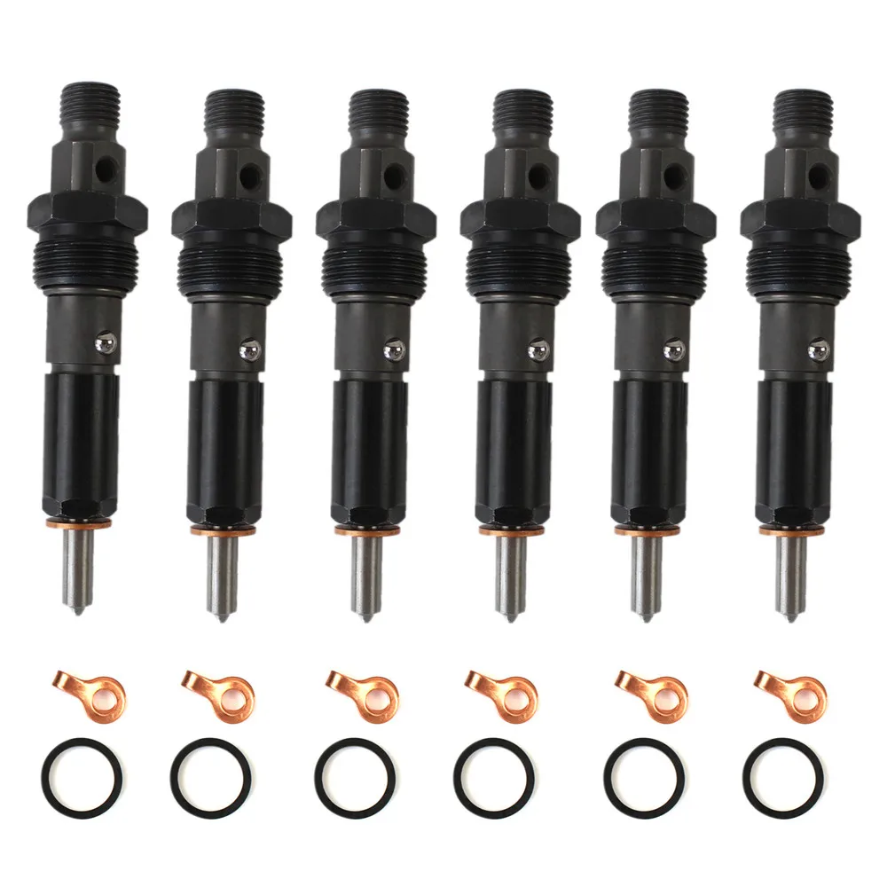 6PCS KDAL59P6 3283562 New Fuel Injector Set & Ring Kit for Cummins 5.9L KDAL59P6 Nozzle Holder p7100
