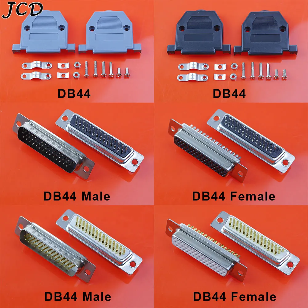 

JCD 1 шт. DB44, гнездовой, Штекерный разъем для монтажа печатной платы, последовательный порт, штекеры для паяльного типа, 44Pin, 3-рядный переходник