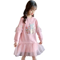 kids dresses for girls sequin cat girl dress casual style party dress for children spring autumn clothes for girls 6 8 10 12 14