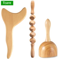 tcare 1 set professional lymphatic drainage massager wood therapy massage tools anti cellulite body sculpting lymphatic drainage