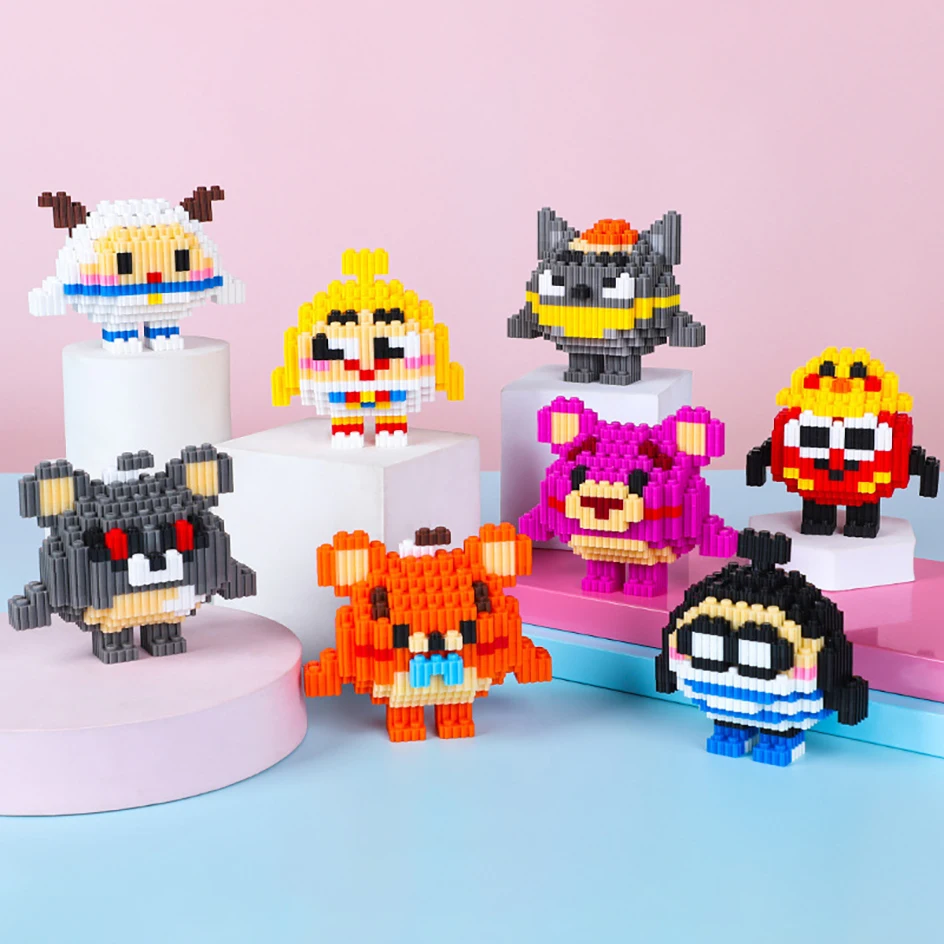 

Cartoon Magic Building Blocks Anime Mini Bricks Toys Bear Egg Party Auction Model Assembly Toy Kids Gifts Present Free Shipping
