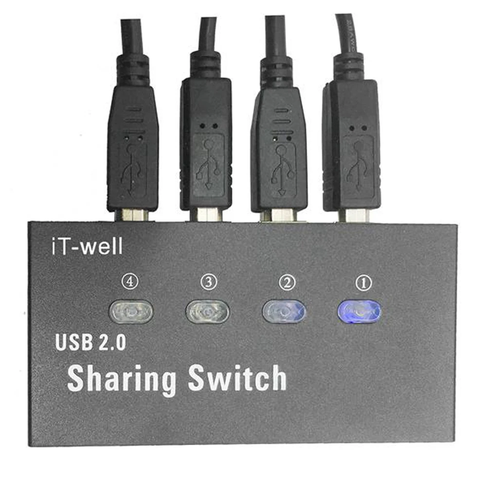 4-портовый ручной выключатель 4 в 1 USB устройство для совместного использования