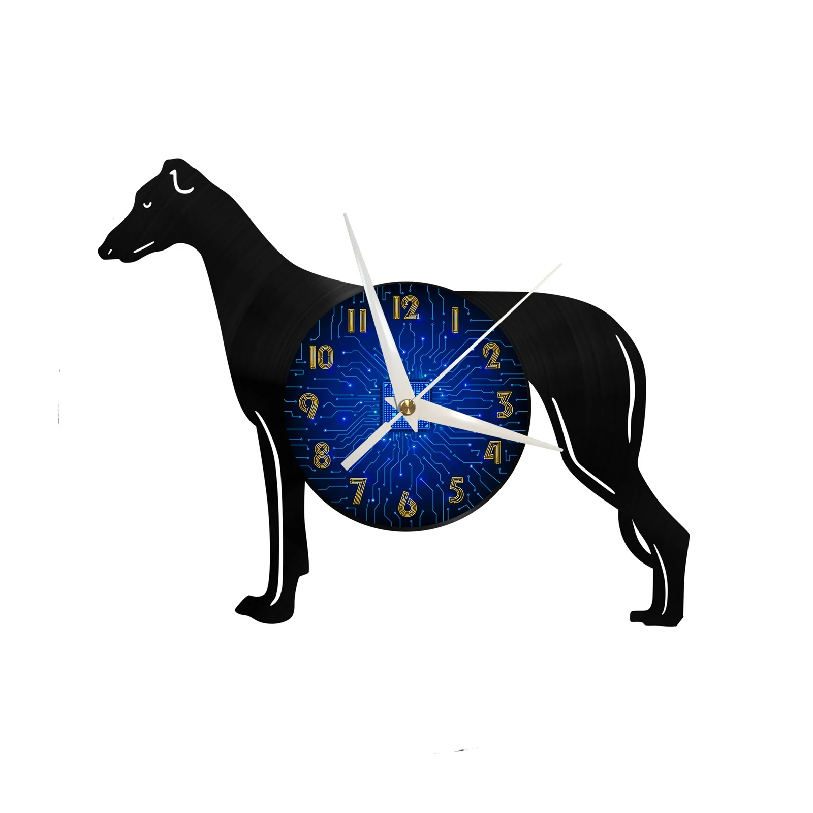 

Handsome greyhound dogs Vinyl Record Wall Clock for Kitchen Wall Decor Wall Art