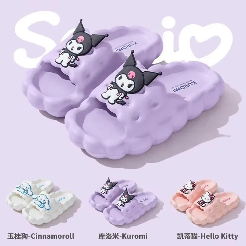 one anime Anime Hello Kitty kapcie Kuromi damskie domowe Comzy antypoślizgowy dom płaski pantofel pary slajdy wiosna lato