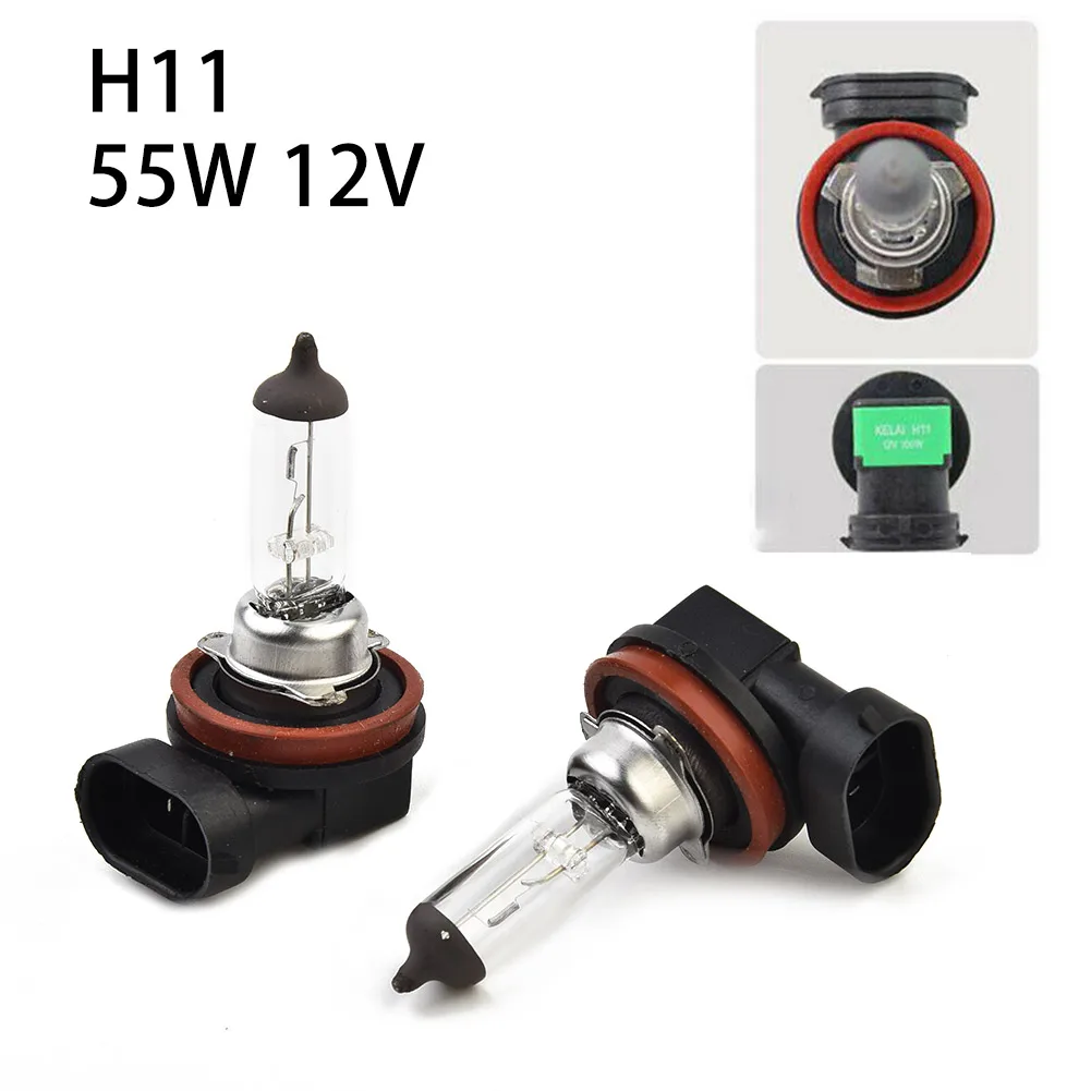 

2 PCS Car Headlight Bulbs Halogen H11 Halogen Car Headlight Auto Low-Beam Driving Light Bulbs Fog Lamp 55W 12V Car Lights