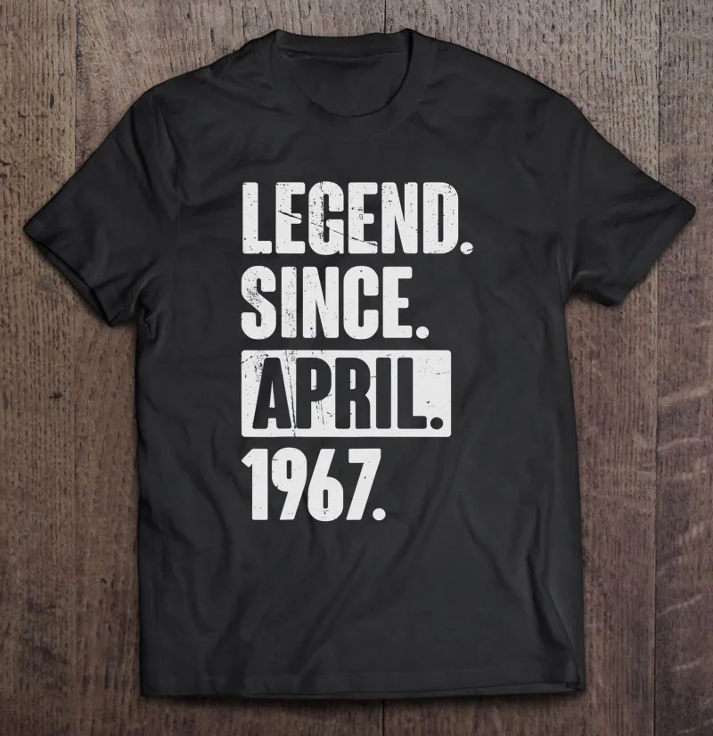 

Футболка мужская с надписью «Legend с апреля 1967 года», 55 лет, подарок на день рождения
