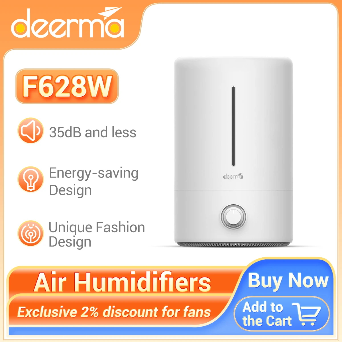 Увлажнитель воздуха Deerma F628W