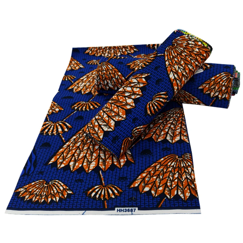 

Latest Ankara Wax Fabric African Wax Print Fabric 100% Cotton Soft Nigerian Guaranteed Veritable Real Batik 6 Yards For Sewing