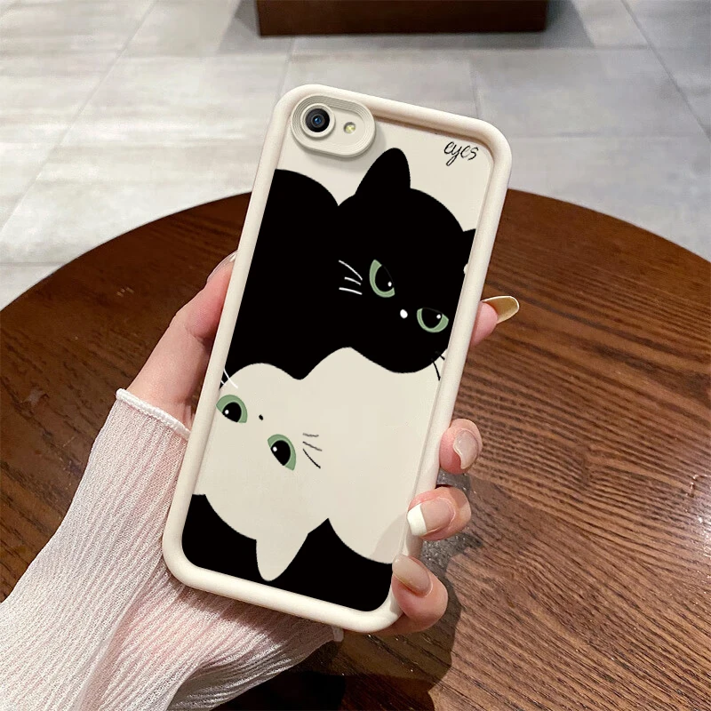 Черно-белый чехол с рисунком кошки для VIVO Y35 Plus S12 S10e S9 S9E Y200i Y36 Y36i Y12 Y100 Y78t Y77t