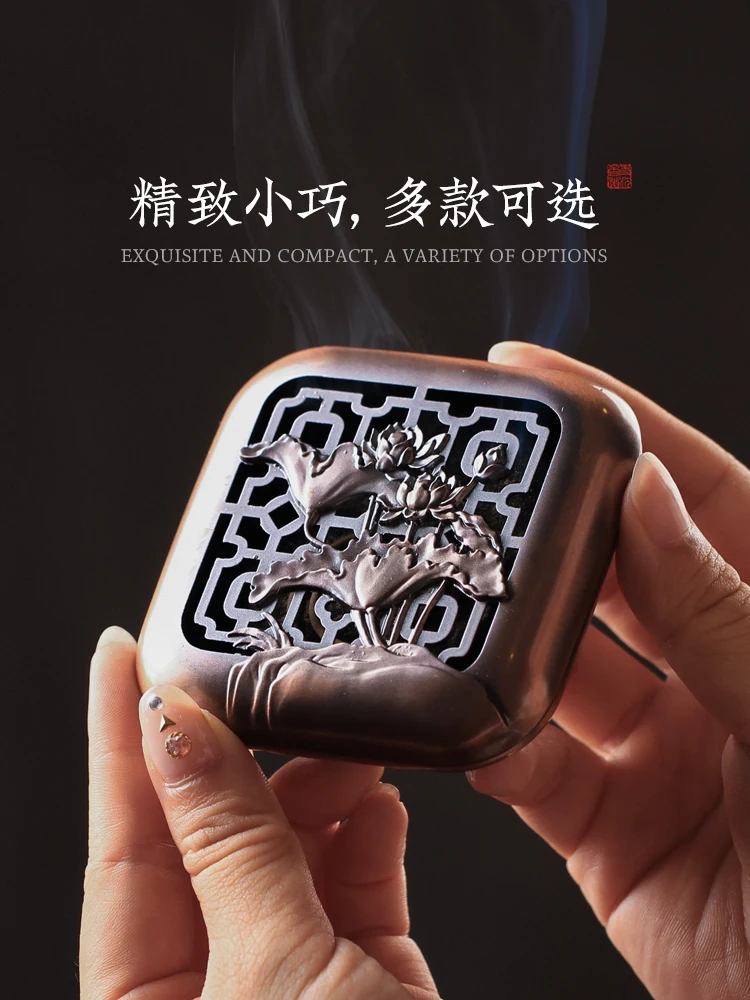 Медный сплав полый ретро мини сандаловая печь чайная церемония Taoist благовония