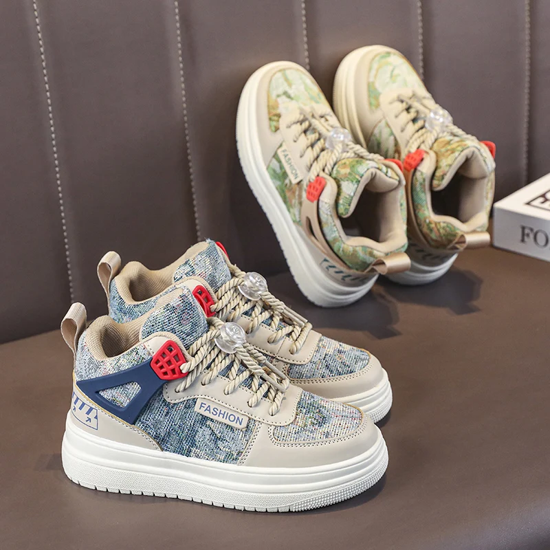 

2023 Autumn New Children Sneakers Fashion Kids Canvas Shoes Breathable Boys Running Shoes Outdoor Sport Children Casual Shoes