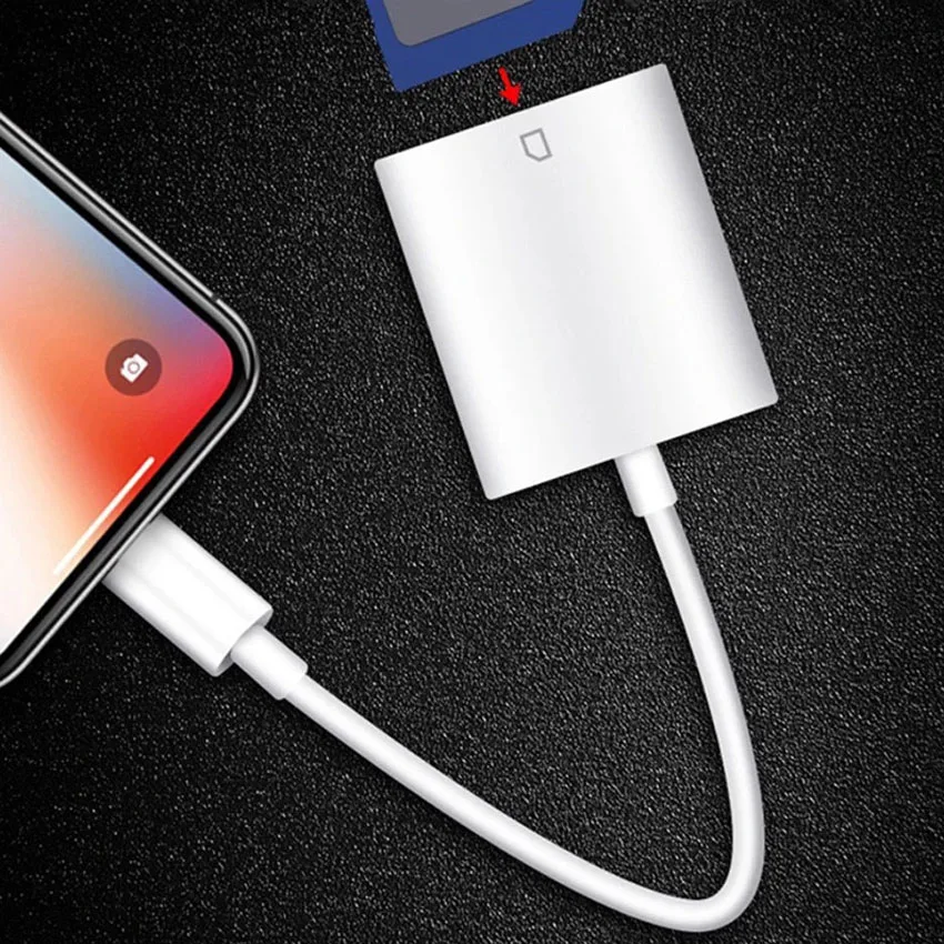 Адаптер Lightning/SD для IPhone 14 13 12 11 Pro Max Mini XS XR X IPad Otg Micro SD TF