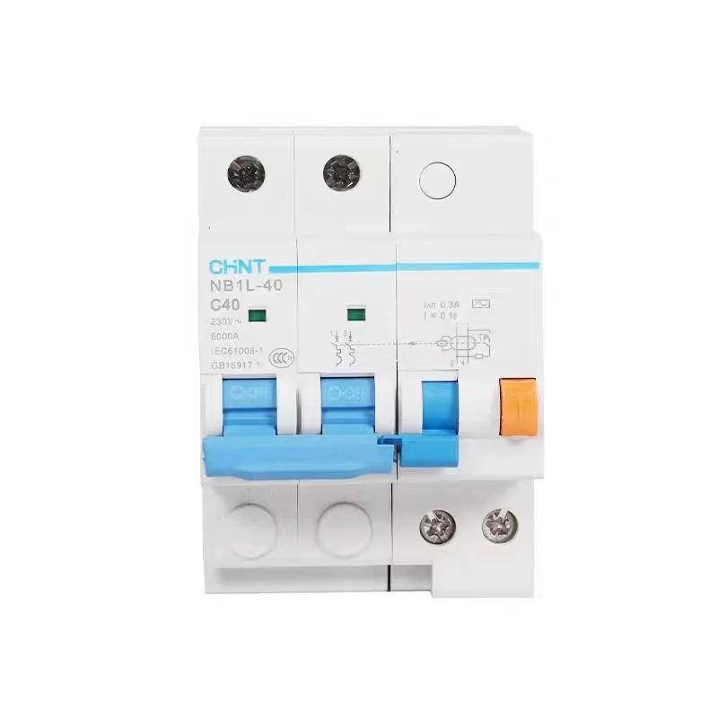 

CHINT Leakage Circuit Breaker NB1L-40 1P+N 2P Electromagnetic Differential Switch RCBO Type C 10A 16A 20A 25A 40A