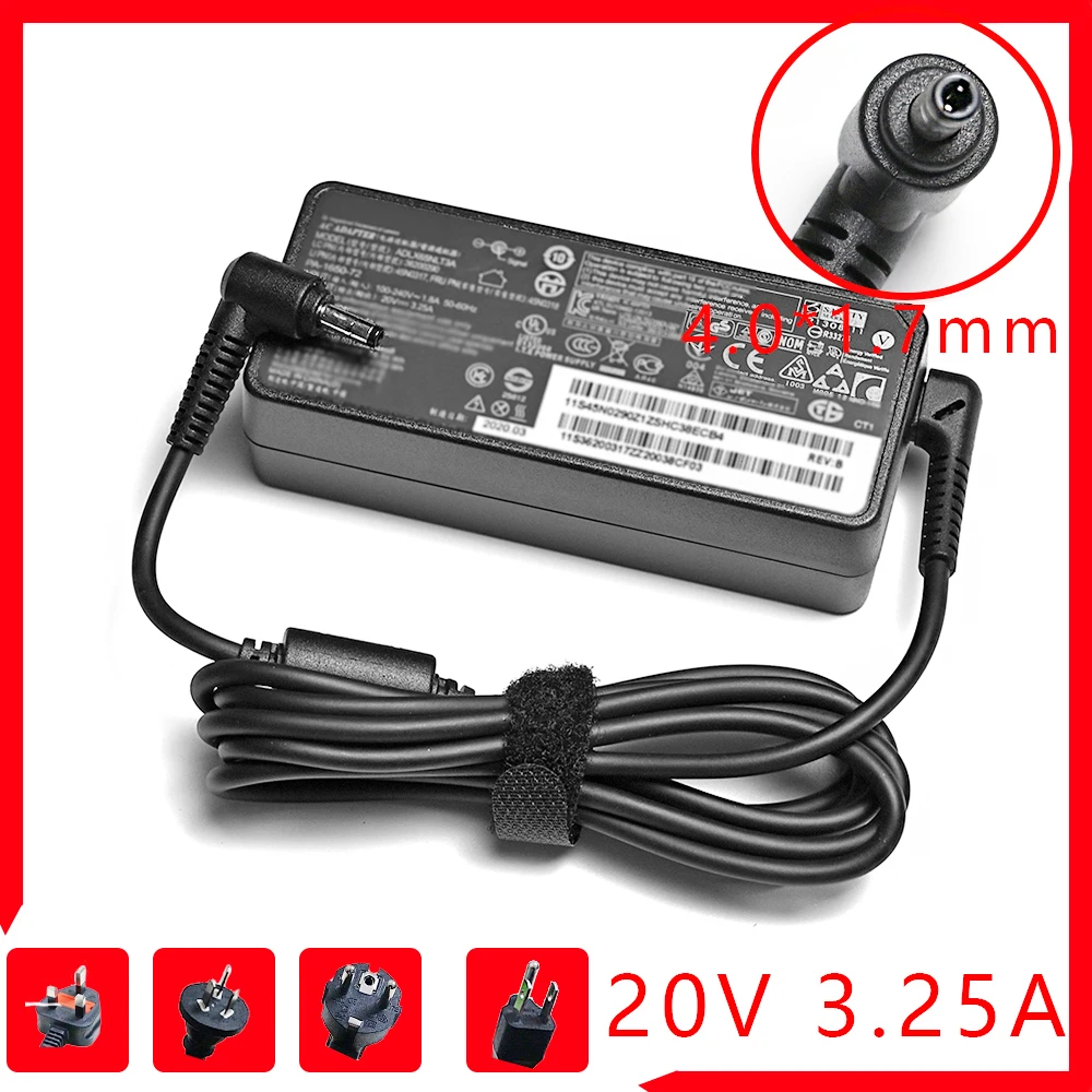 

20V 3.25A 65W Laptop Charger for Lenovo IdeaPad 330 330s 320 320s 120s 130 310 510 520 530S Yoga 310 510 520 530 710 510-14ISK