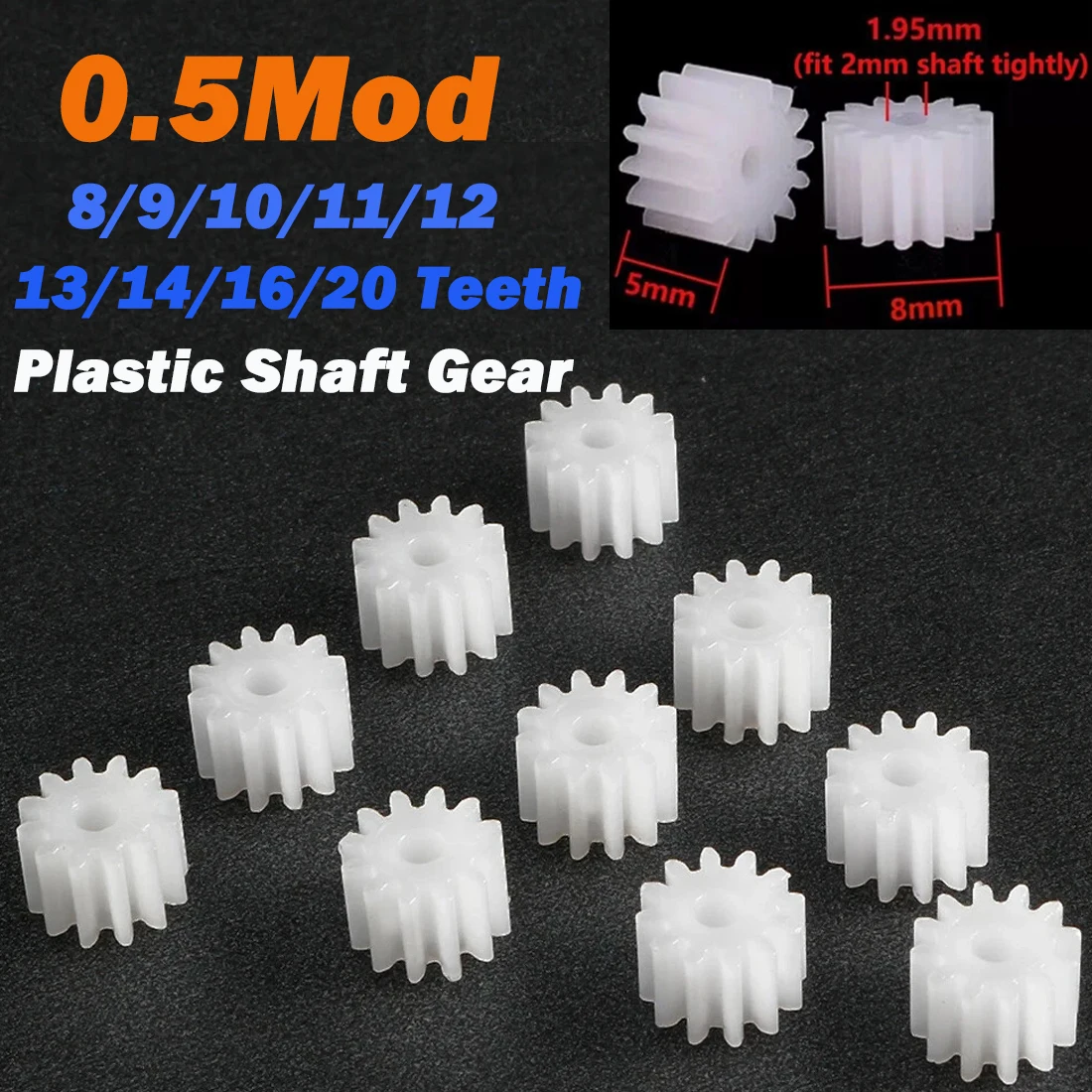 

Пластиковые шестерни 8/9/10/11/12/13/14/16/20 зубьев