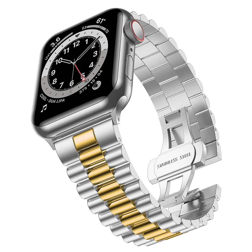 

Stainless Steel Wristband for Apple Watch Band 45mm 44mm 42mm 41mm 40mm 38mm Metal Strap for iWatch SE 8 7 6 5 4 3 2 1 Bracelet
