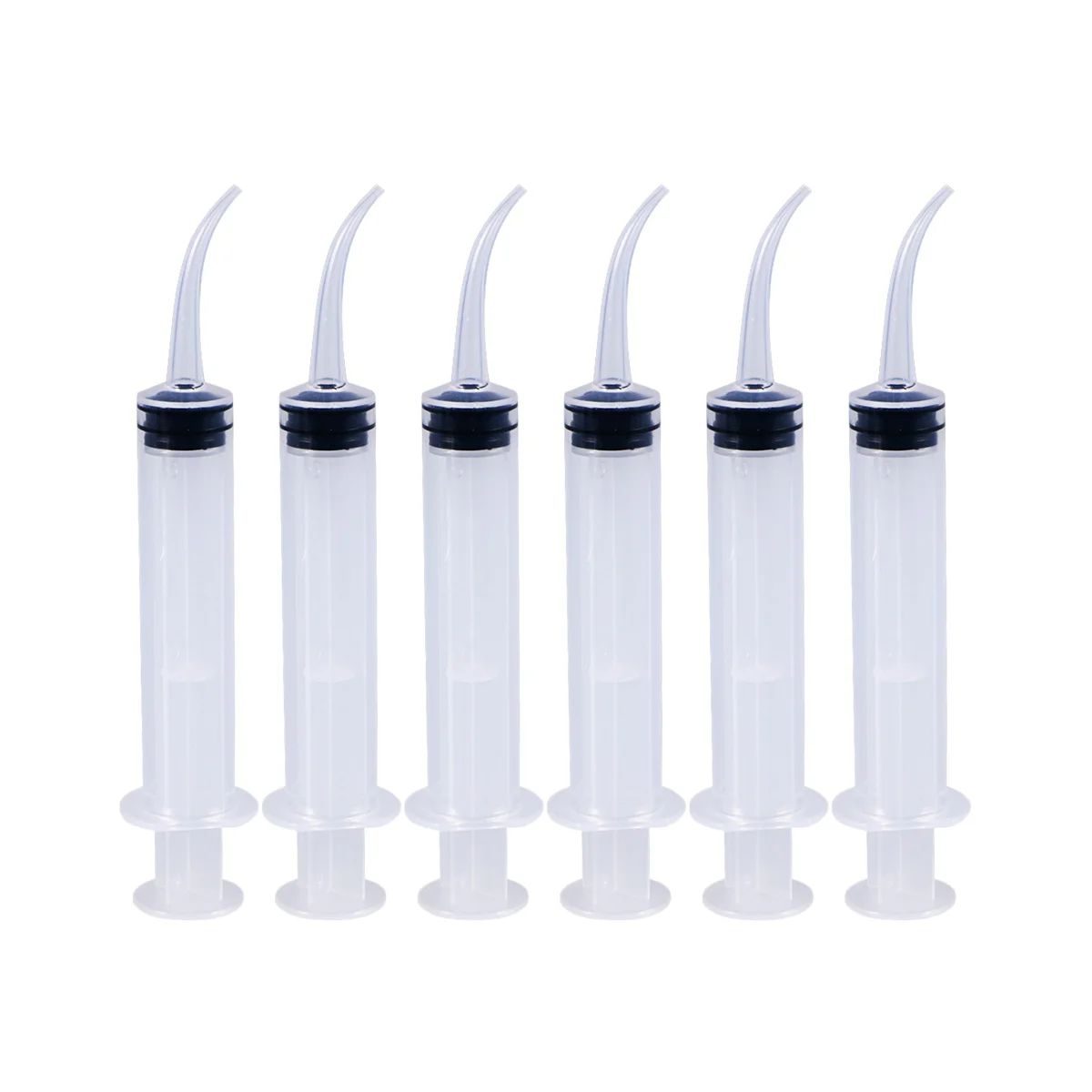 

6pcs with Curved Tip Irrigation Squirt Mouthwash Cleaner Care Supplies