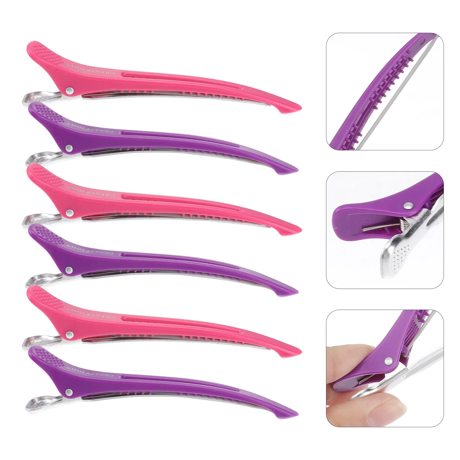 

10Pcs Styling Hair Clips Non-Slip Hairpin Hair Sectioning Long Metal Teeth Clips