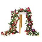 Роза 250 см, искусственные цветы, пионы, цветы, плющ, лоза, свадебные декоративные рождественские гирлянды, украшения, цветы для дома и сада Decor