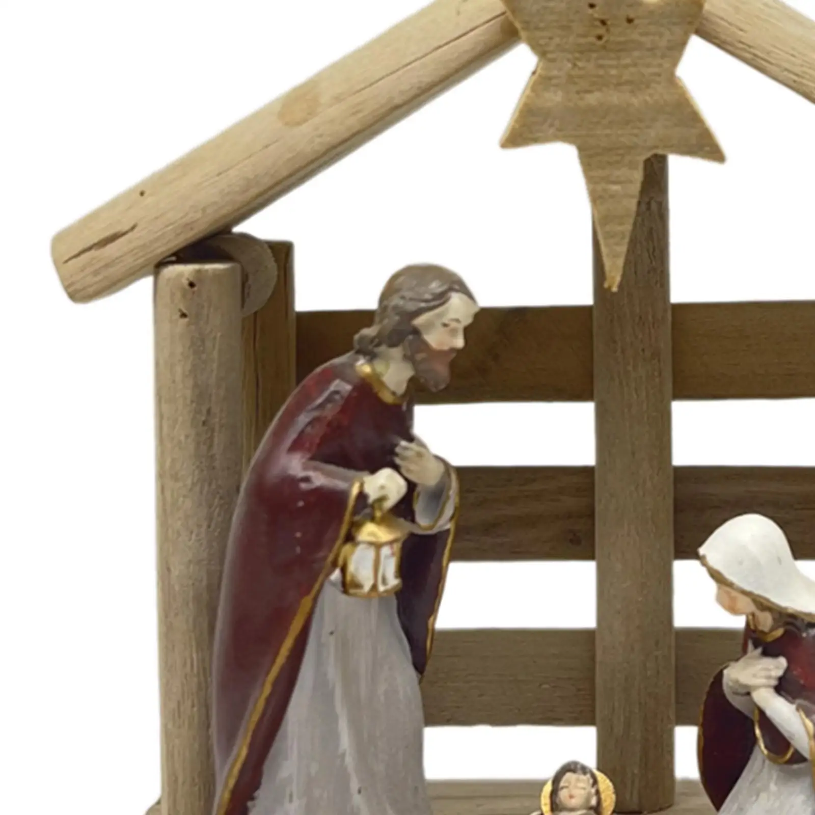 Рождественская сцена статуя корыто домик из коряги для спальни офиса