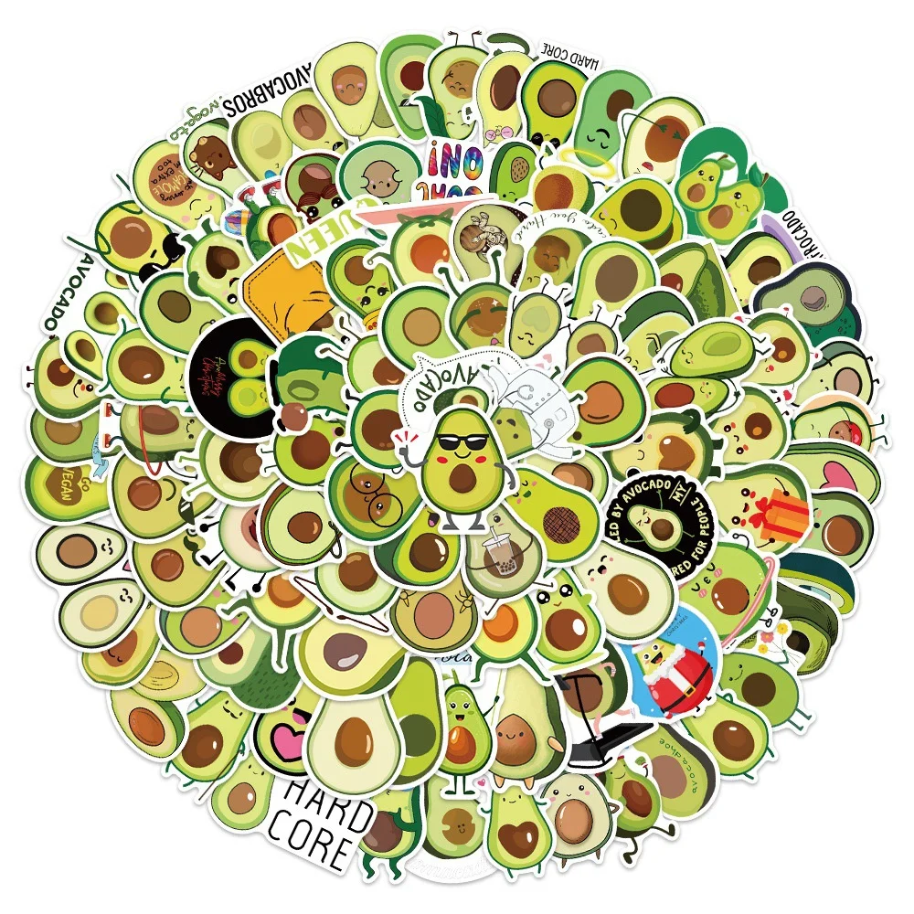 

10/30/50PCS Cartoon New Avocado Personality Creative Sticker Laptop Motorcycle Mobile Phone Guitar Waterproof Sticker Wholesale