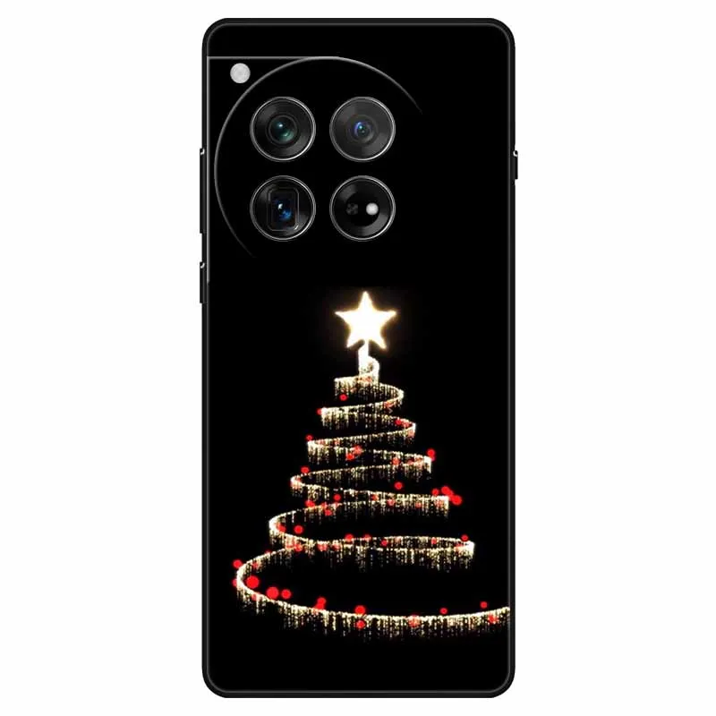 Рождественские чехлы для телефонов OnePlus 12 защитный чехол-бампер силиконовый