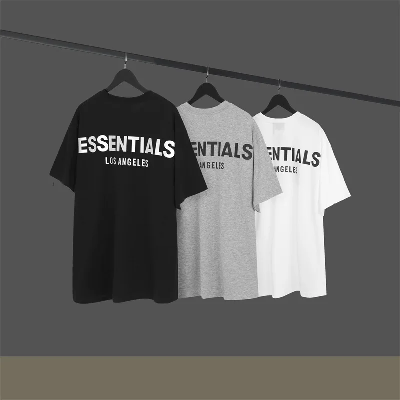 

22 Summer O-Neck T-Shirt Essentials Couple Short-Sleeved Fashion Trend Brand T-Shirt Loose Reflective Cotton Short-Sleeved Women