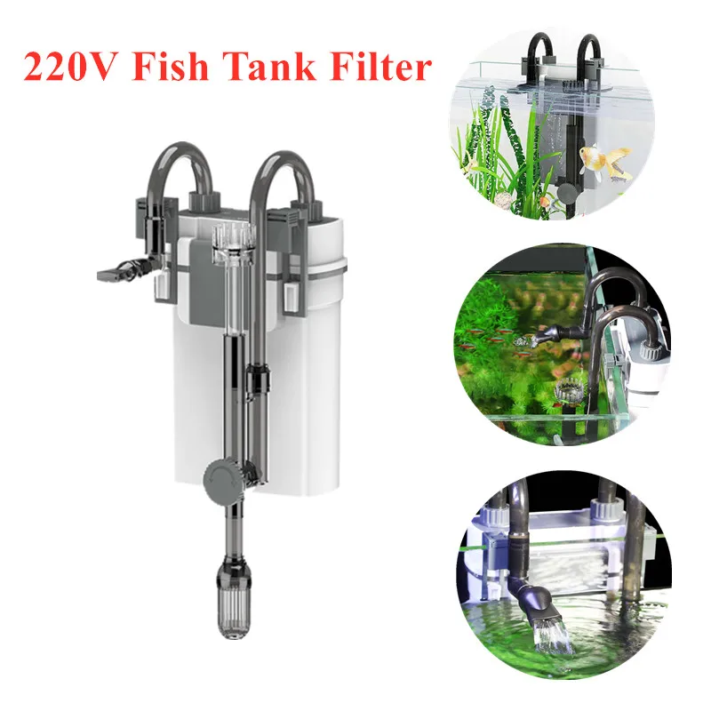 

220V Fish Tank Filter Aquarium Filter Barrel Outer Hanging Fish Tank Oxygenation Circulation Barrel Silent Design