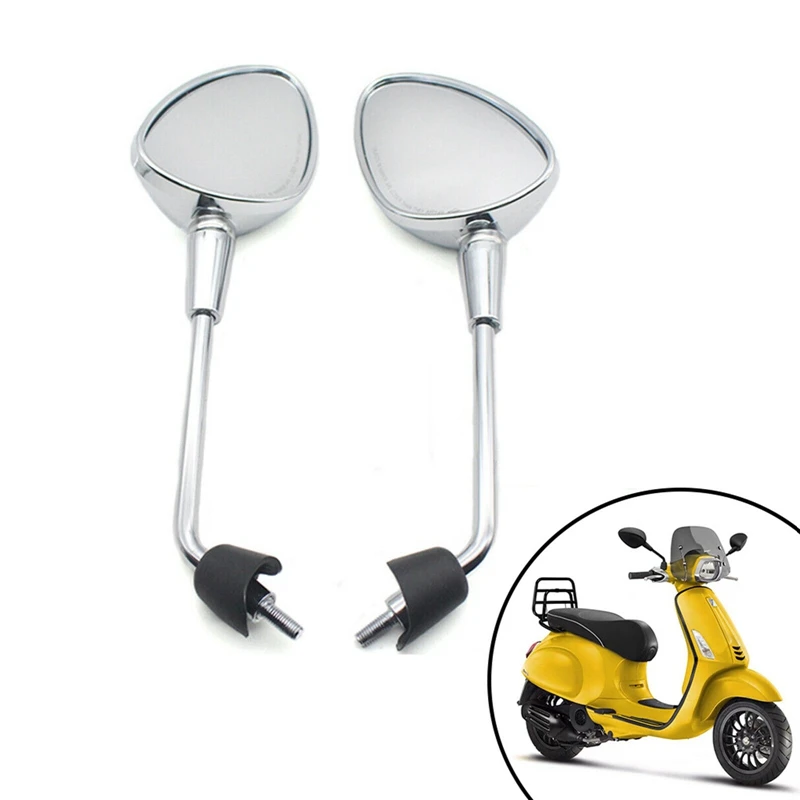 8MM Motorcycle Rearview Mirror For Vespa Primavera 50 125 150 2T 4T 2015 2016 2017 2018