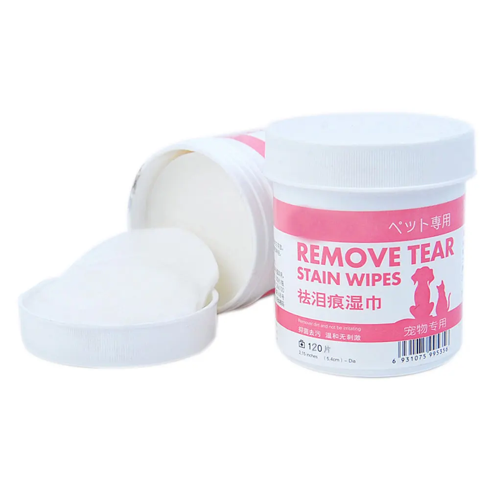 

100pcs/bottle Puppy Wet Stain Remover Dog Cat Eye Tear Soft Portable Cleaning Hygienic Non Irritating Pet Wipes Gentle Grooming