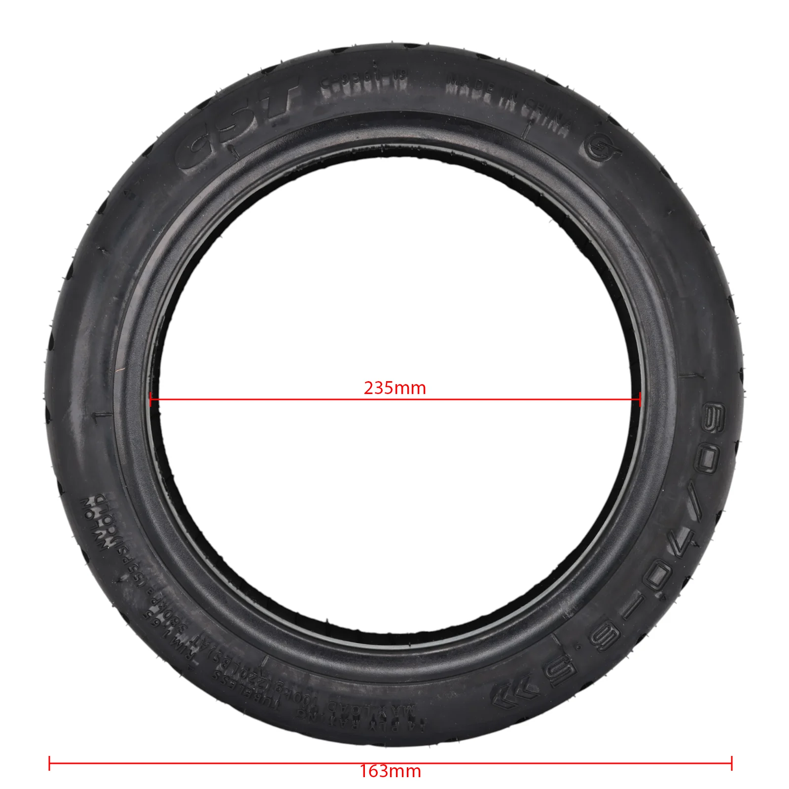 Фото Шина CST 60/70-6.5 для электросамокатов Xiaomi 4 Pro/5/5 Pro/5 Max, 10-дюймовая бескамерная вакуумная шина, аксессуары для замены №4