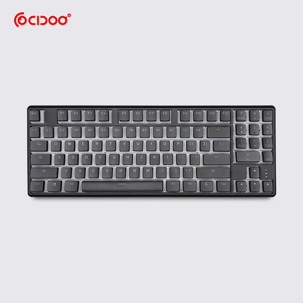

CIDOO ABM089 Tri-mode RGB Hotswap Mechanical Keyboard with Gateron Switch TTC E-sports Sockets and PBT Pudding Keycaps