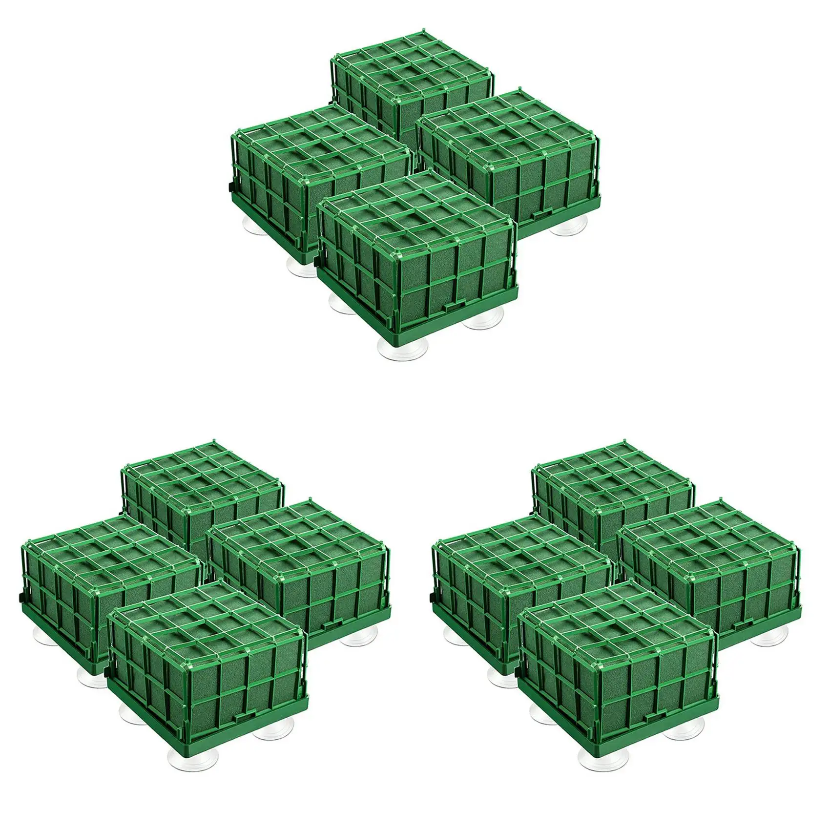 

12Pcs Floral Foam Cage Flower Holder with Floral Foam and Suction Cup for Wedding Table Centerpiece Floral Arrangement