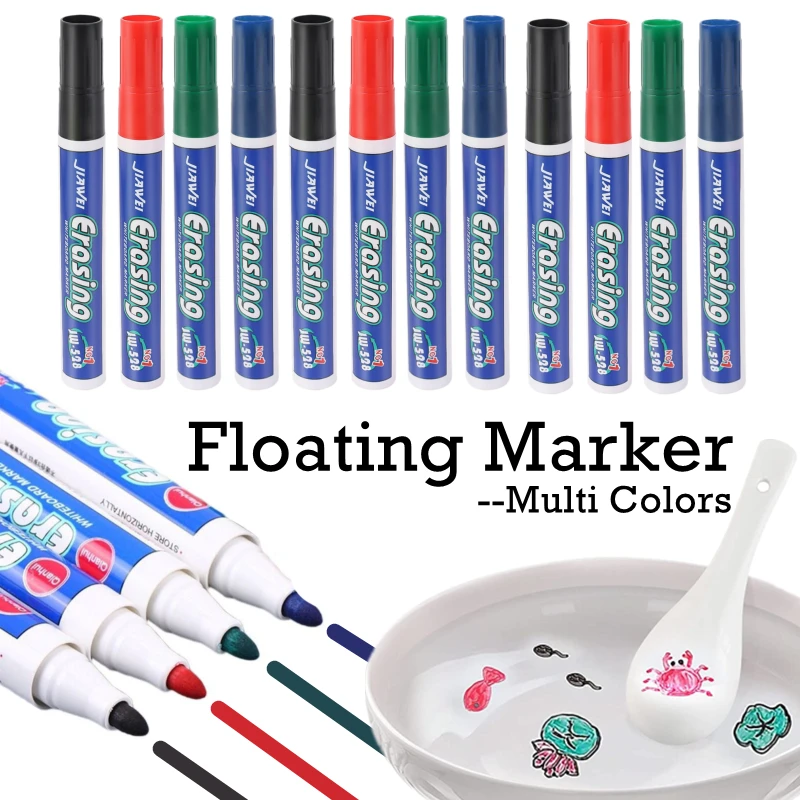 

2022 Creative Drawing Magic Water Floating Painting Pen Whiteboard Markers Colorful Kids Drawing Education Writting Marker Pen