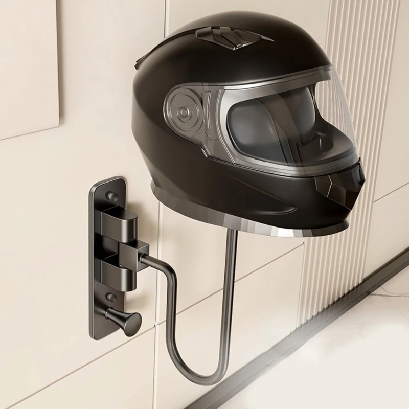 Держатель для хранения шлемов металлический устойчивый к ржавчине настенный