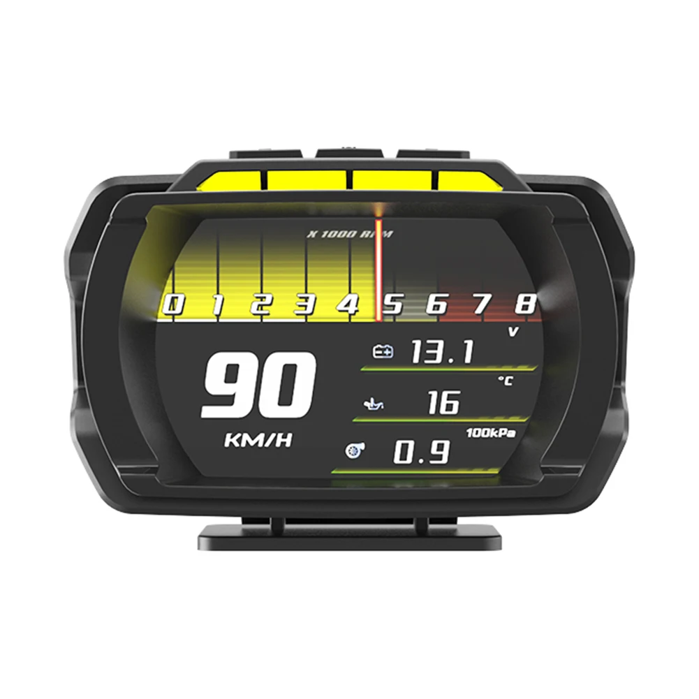 Автомобильный HUD датчик температуры OBD2 спидометр ЖК-дисплей гоночный инструмент